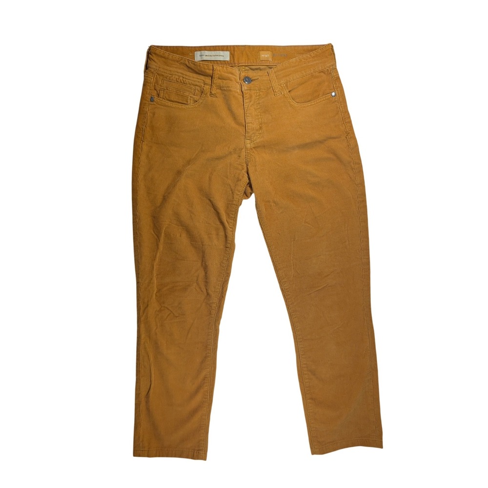 Pilcro and the Letterpress Corduroy Pants Women 27 Mustard Yellow Slim